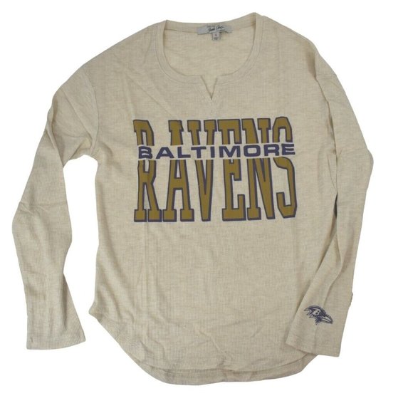 Junk Food Womens NFL Baltimore Ravens Sunday Thermal Shirt New - Picture 3 of 4